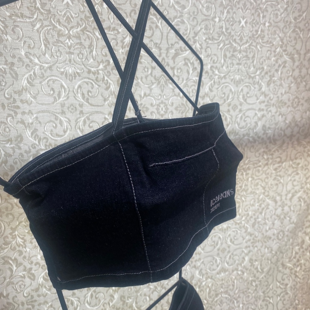 Ladies Iceberg Denim Tube&Capri Set Sz 38(US 26/S) - Picture 7 of 10